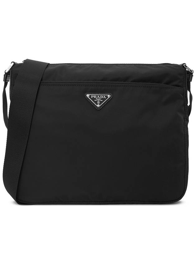 Triangle Logo Re-Nylon Pocket Cross Bag Black - PRADA - BALAAN 3