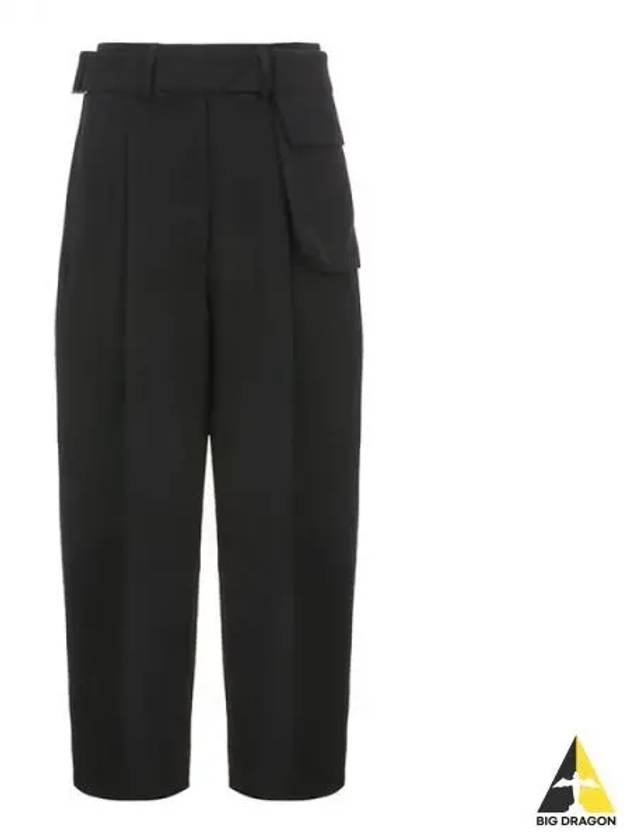 Cropped Volume Pants Black SPUR SNW 929 - STUDIO NICHOLSON - BALAAN 1