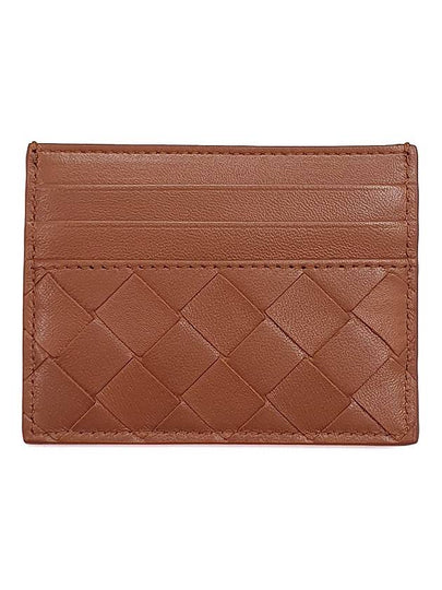 Intrecciato Leather Card Holder Brown - BOTTEGA VENETA - BALAAN 2