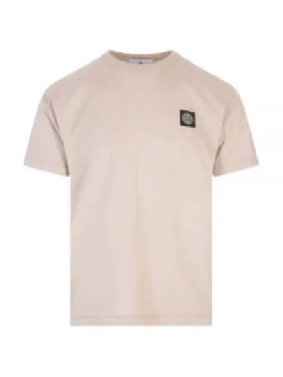 Logo Patch Cotton Short Sleeve T-Shirt Dove Grey - STONE ISLAND - BALAAN 2