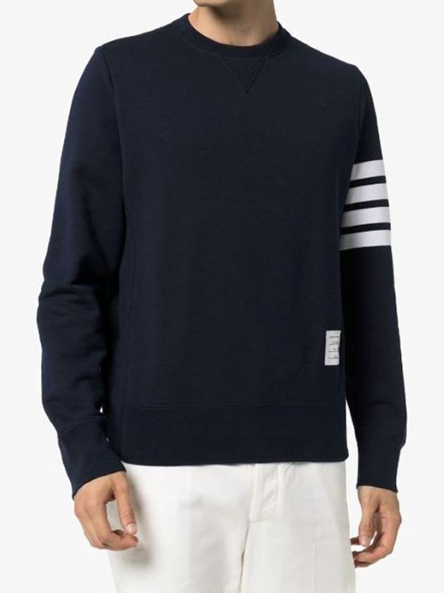 4 Bar Loopback Jersey Sweatshirt Navy - THOM BROWNE - BALAAN 4