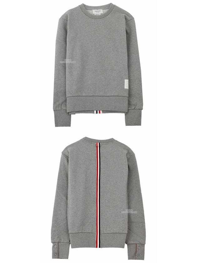 Center Back Stripe Crewneck Sweatshirt Light Grey - THOM BROWNE - BALAAN 6