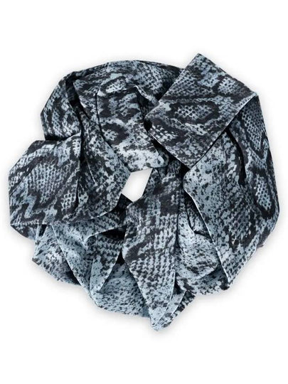 Women's Leopard Cotton Scrunchie Blue - GANNI - BALAAN 2