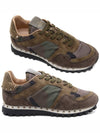 Camouflage Rockstud Low Top Sneakers Green - VALENTINO - BALAAN 2