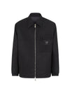 Nylon Reversible Zip-Up Jacket Black - FENDI - BALAAN 1