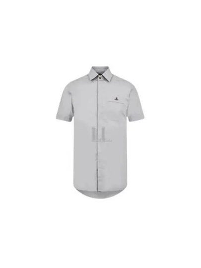 Men's Logo Classic Short Sleeve Shirt Grey - VIVIENNE WESTWOOD - BALAAN 2