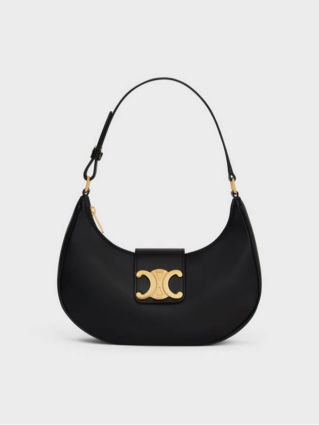 Ava Triomphe Smooth Calfskin Shoulder Bag Black - CELINE - BALAAN 2