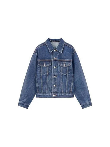 Coated denim trucker jacket indigo 271243 - ALEXANDER WANG - BALAAN 1