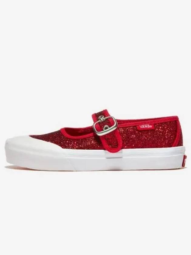 Kids Children Toddler Running Shoes Slip on Height elevating Sneakers Mary Jane GLITTER RED - VANS - BALAAN 1