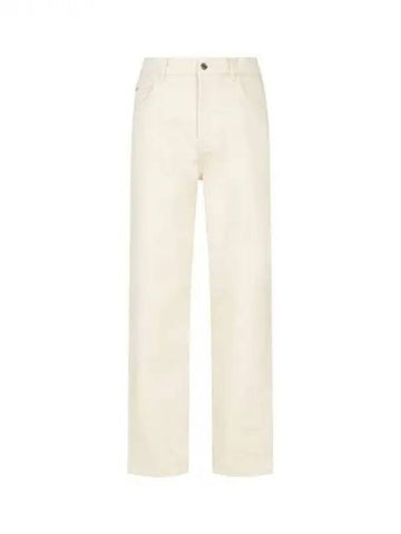 Men s Loose Fit Easy Denim Pants Ivory 270206 - EMPORIO ARMANI - BALAAN 1