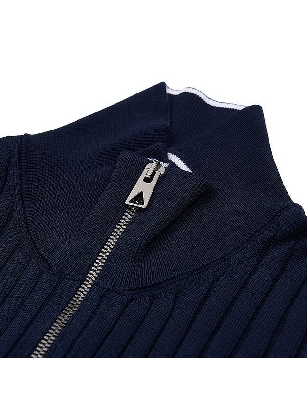 Knit Zip Up Jacket Navy - BOTTEGA VENETA - BALAAN 8