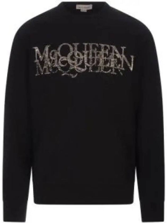 Logo Embellished Sweatshirt Black - ALEXANDER MCQUEEN - BALAAN 2