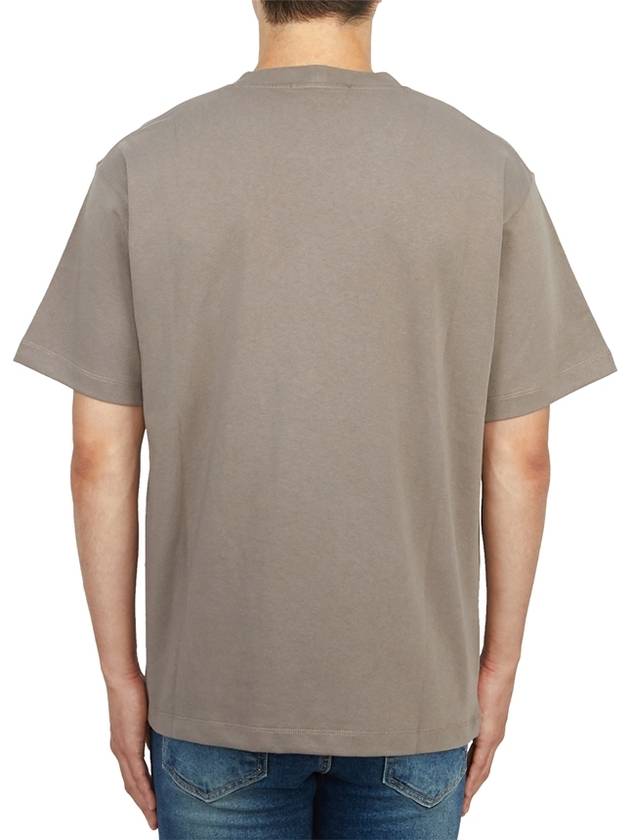 Camo Three Embroidery Regular Fit Cotton Jersey Short Sleeve T-Shirt Grey - STONE ISLAND - BALAAN 4