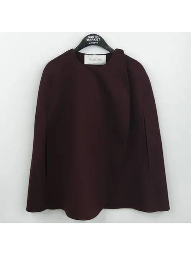 Smith Market Burgundy Color Coat Women s Clothing - VALENTINO - BALAAN 1