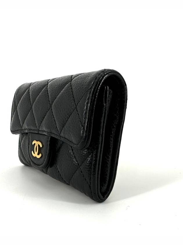 Classic caviar gold flap card wallet - CHANEL - BALAAN 4