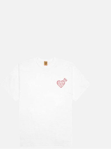 Unisex heart short sleeve t shirt white HM27TE013 WHT - HUMAN MADE - BALAAN 1