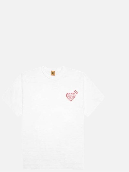 Unisex heart short sleeve t shirt white HM27TE013 WHT - HUMAN MADE - BALAAN 1