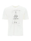 24/1 Jersey Artisanal Card Short Sleeve T-Shirt White - CP COMPANY - BALAAN 1