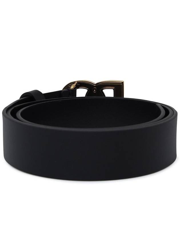 Logo Leather Belt Black Gold - DOLCE&GABBANA - BALAAN 4