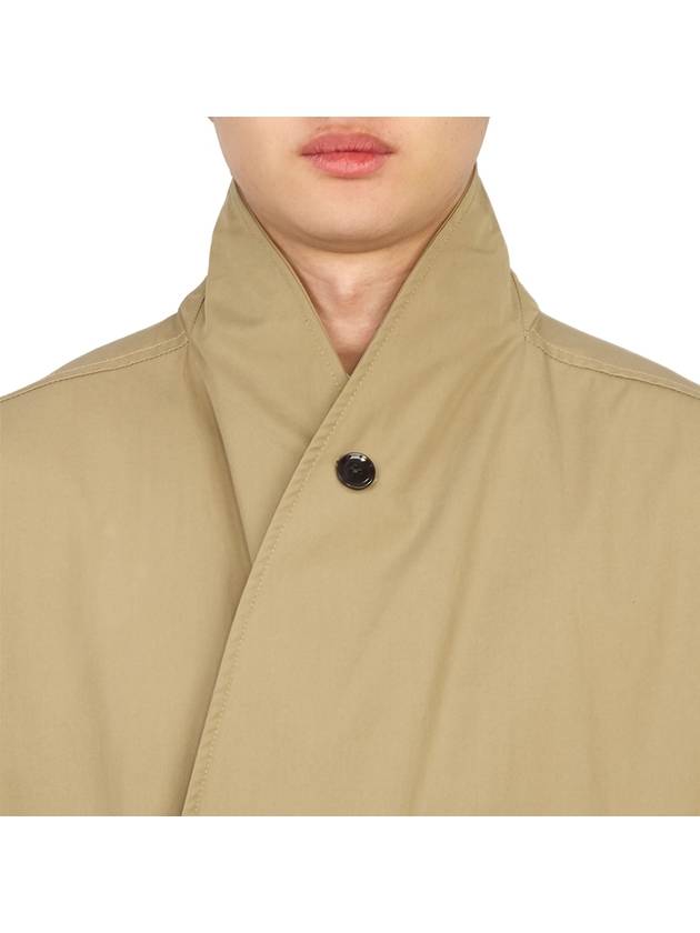 Double Breasted Wrap Collar Trench Coat Beige - LEMAIRE - BALAAN 9