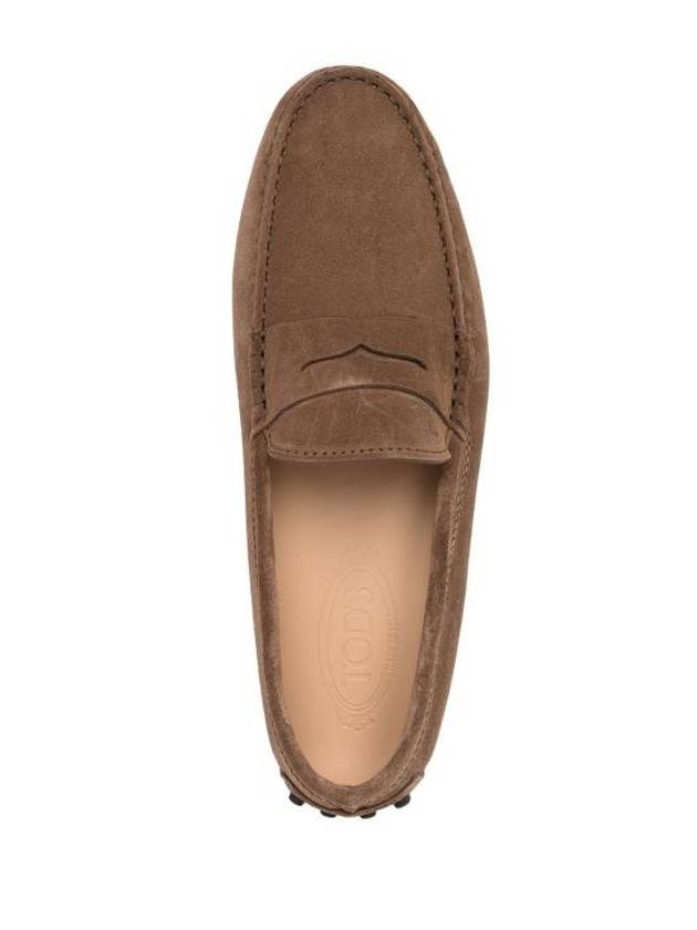 Men's Suede Gommino Driving Shoes Brown - TOD'S - BALAAN 5