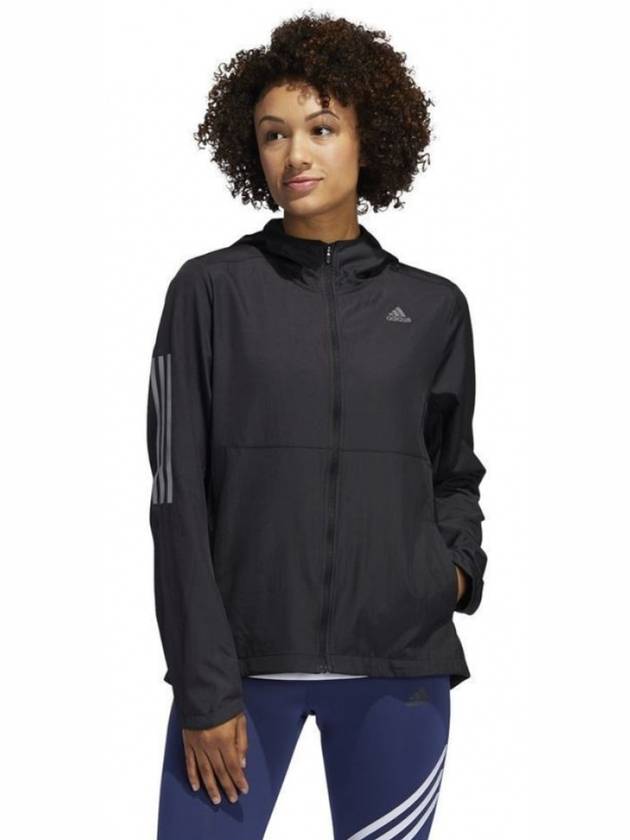 Own The Run Hoodie Windbreaker Black - ADIDAS - BALAAN 3