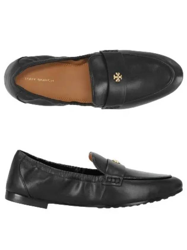 Ballet Double T Napa Leather Loafers Black - TORY BURCH - BALAAN 2