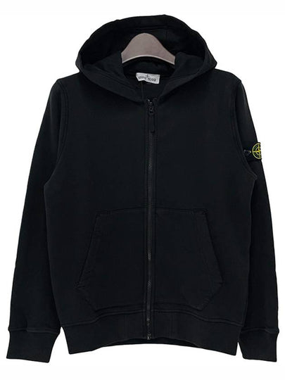 Kids Wappen Patch Zip-Up Hoodie Black - STONE ISLAND - BALAAN 2