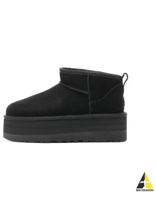 Classic Ultra Mini Platform Suede Winter Boots Black - UGG - BALAAN 2