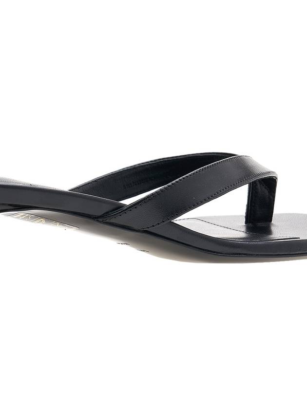 leather heel flip flops black - TOTEME - BALAAN 11