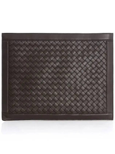 Intrecciato Weave Clutch Bag Brown - BOTTEGA VENETA - BALAAN 1