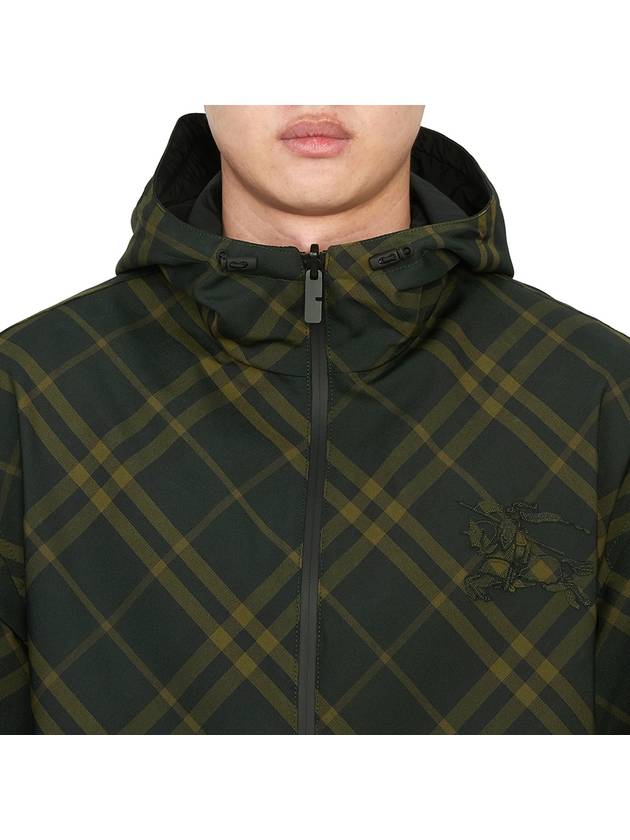 Reversible Check Hooded Jacket Shadow - BURBERRY - BALAAN 9