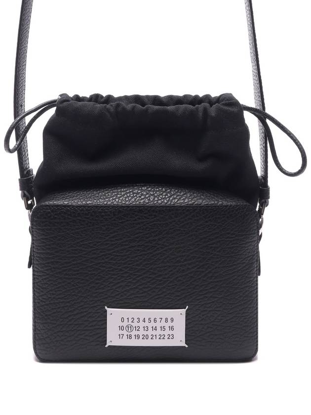 Logo Patch Leather Bucket Cross Bag Black - MAISON MARGIELA - BALAAN 2