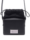 Logo Patch Leather Bucket Cross Bag Black - MAISON MARGIELA - BALAAN 3