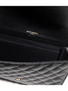 Matelasse Gold Logo Strap Clutch Bag Black - SAINT LAURENT - BALAAN 6