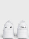 Wedge Outsole Block Low Top Sneakers Optic White - CELINE - BALAAN 4