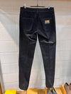 Women Gold Big Plate Jeans Black - DOLCE&GABBANA - BALAAN 7