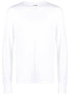 Embroidered Logo Lyocell Cotton Blend Jersey Long Sleeve T-Shirt White - TOM FORD - BALAAN 1