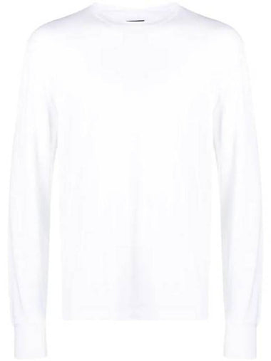 Embroidered Logo Lyocell Cotton Blend Jersey Long Sleeve T-Shirt White - TOM FORD - BALAAN 1