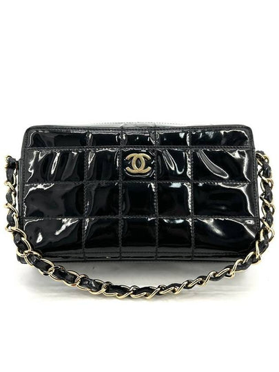 Patent chocolate bar camera bag shoulder - CHANEL - BALAAN 2