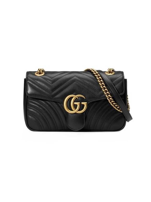 GG Marmont Matelasse Small Shoulder Bag Black - GUCCI - BALAAN 2