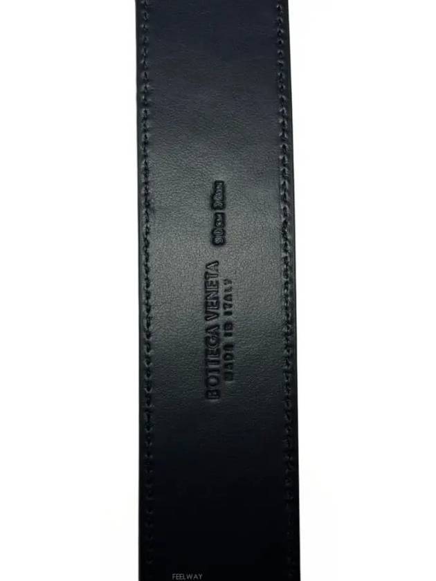 Intrecciato Leather Belt Navy - BOTTEGA VENETA - BALAAN 6