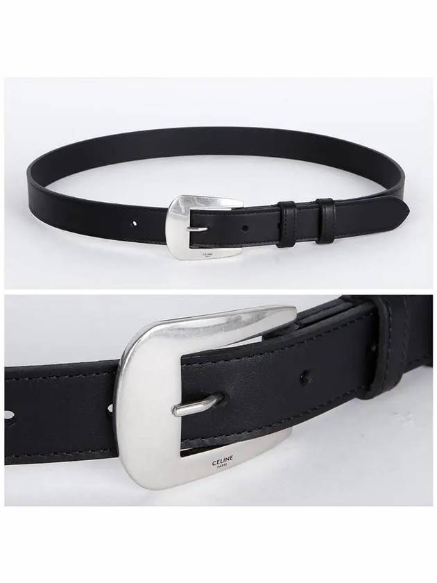 Medium Marco Vintage Calfskin Belt Black - CELINE - BALAAN 3