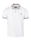 Logo Classic Stripe Polo Shirt White - VIVIENNE WESTWOOD - BALAAN 3