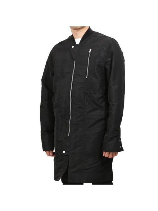 Vicious Long Flight Zip-up Jacket Black - RICK OWENS - BALAAN 1