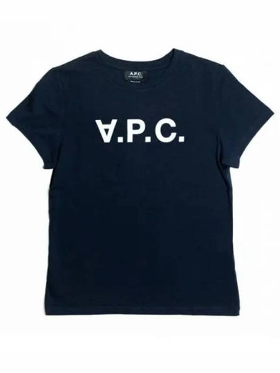 VPC Logo Organic Cotton Short Sleeve T-Shirt Navy - A.P.C. - BALAAN 2