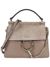 Faye Leather Suede Shoulder Bag Morty Grey - CHLOE - BALAAN 2