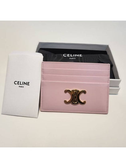 Triomphe Shiny Calfskin Card Wallet Pink - CELINE - BALAAN 2