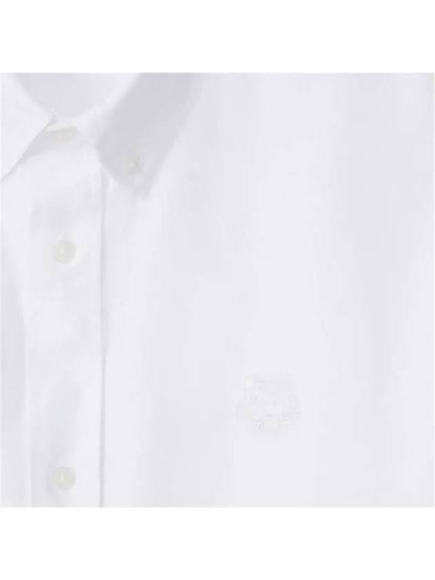 Tiger Embroidered Logo Long Sleeve Shirt White - KENZO - BALAAN 6