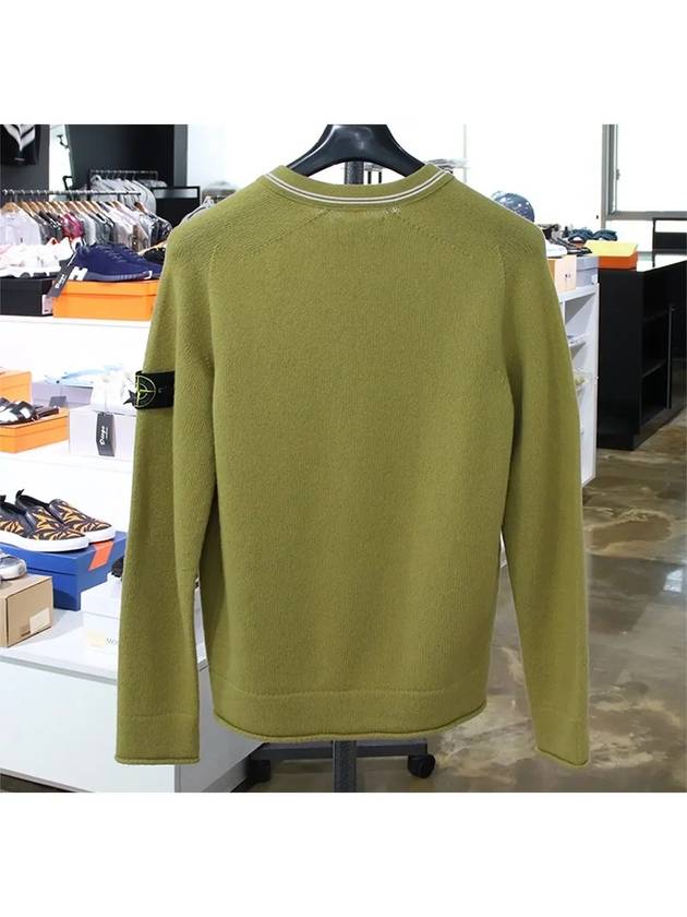 Wappen Patch Wool Knit 513A3 Mustard - STONE ISLAND - BALAAN 3